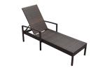Outdoor Rattan Adjustable Back Poolside Sun Lounger