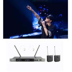 China Audio E02U Karaoke UHF Dual Channel Wireless Microphone For Karaoke Metal Cordless wholesale