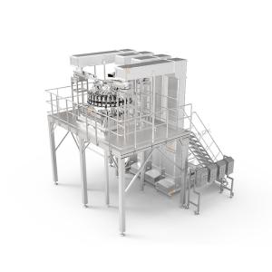 China 32 Head Weigher Automatic Filling Machine Puffed Food Corn Flakes Potato Plantain Chips Nachos Nuts Packing Machine wholesale