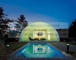 30m Dia Outdoor Geodesic Dome Tents UV Resistant 850gsm PVC Coated