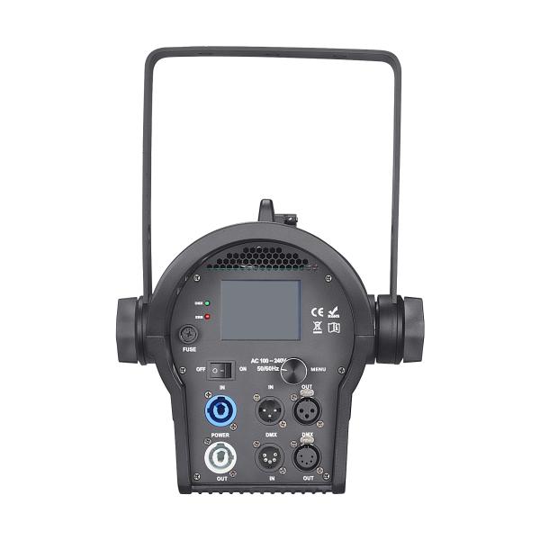 DMX-Controlled LED Fresnel Spotlight – 6-Channel Touchscreen & RDM Support