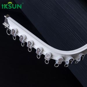China Aluminium Bendable Curved Curtain Track Hidden Ceiling Mount 0.8mm Thickness wholesale