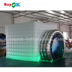 China Inflatable Party Tent White And Silver Camera Shaped Inflatable Photo Booth For Trade Show wholesale