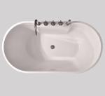 Freestanding Skirt Acrylic Back To Wall Bathtubs 1500 Mm SGS Certified