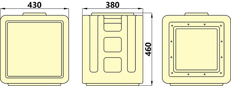 Syntax MD3 200A HDPE Power Distribution Units IP67 Industrial Socket Box 630x430x680mm