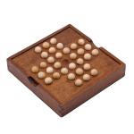 Solitaire 3.1cm Wooden Chess Pieces Board Set Diamond