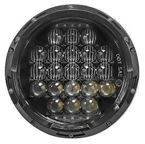 China 7 inch 5D LED Round Shaped Headlight Jeep with 10 watt LED Daytime Running Lights wholesale