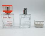 Silk Printing Amber Glass Perfume Bottles 30ml Square Shape ISO 14000 Approved