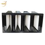 ABS Plastic Frame 0.5 Micron V Bank Filter For HVAC System