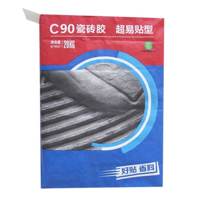 Customizable Waterproof 20kg 50kg Kraft Paper Valve Bag Packaging For Cement
