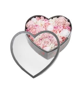 China Custom Heart-shaped Rose Packaging Transparent Cover for Luxury Mothers Day Gift Boxes wholesale