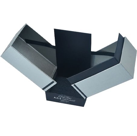 Vertical Unique Double Door Magnetic Closure Gift Box CMYK Paper Rigid Wine Gift Box