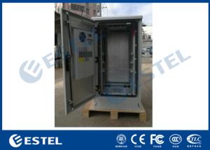 China One Bay Outdoor Telecom Cabinet Galvanized Steel Single Wall With Front / Back Doors wholesale