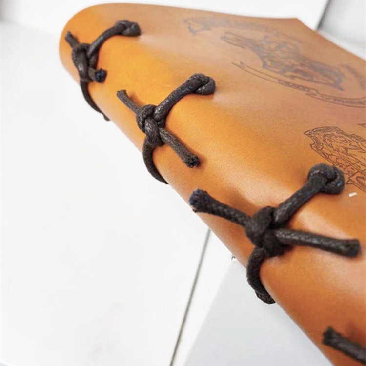 Thickened Imitation Leather Threading Handbook Kraft Paper Notebooks With Inside Pages
