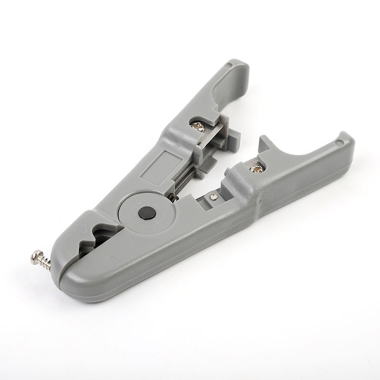 Gray Universal Wire Stripping And Twisting Tool Plastic Molded Handle