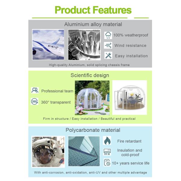 Eco Friendly Transparent Ho Weather High Saturation Party Bubble Tent