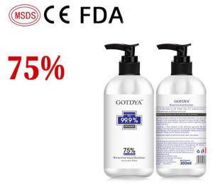China 75% Alcohol Disposable Hand Sanitizer No Sticky Antiviral Rinse-free Hand Gel 300ml wholesale