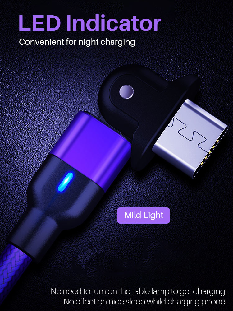 180 Rotation USB Magnetic Data Cable 3A Universal Magnetic Charging Cable