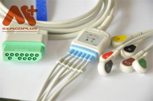 China 12Pin Nihon Kohden ECG Cable 6 Lead Snap wholesale