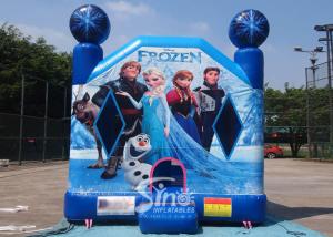 China Commercial Grade Kids Frozen Inflatable Bounce Houses With Pillars inside Obstacles For Parties wholesale