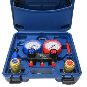 China R744 Quick Coupler Car AC Manifold Gauge Set for Universal Car Fitment Air Conditioning wholesale