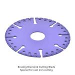 Brazing Diamond Cut Circular Saw Blade , Purple 400mm Diamond Saw Blade