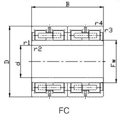 China Rolling Mill Bearings: Four-Row Cylindrical Roller Bearings FC7296290 wholesale