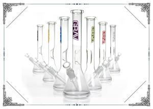 China 12 Inches Glass Water pipes With Thick Ingot Ice Catcher Bongs Beaker Bottom wholesale