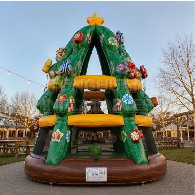 Commercial Christmas Tree Inflatable Bounce House for Holiday Festivals Christmas Events Event Rentals and Family Entertainment Centers