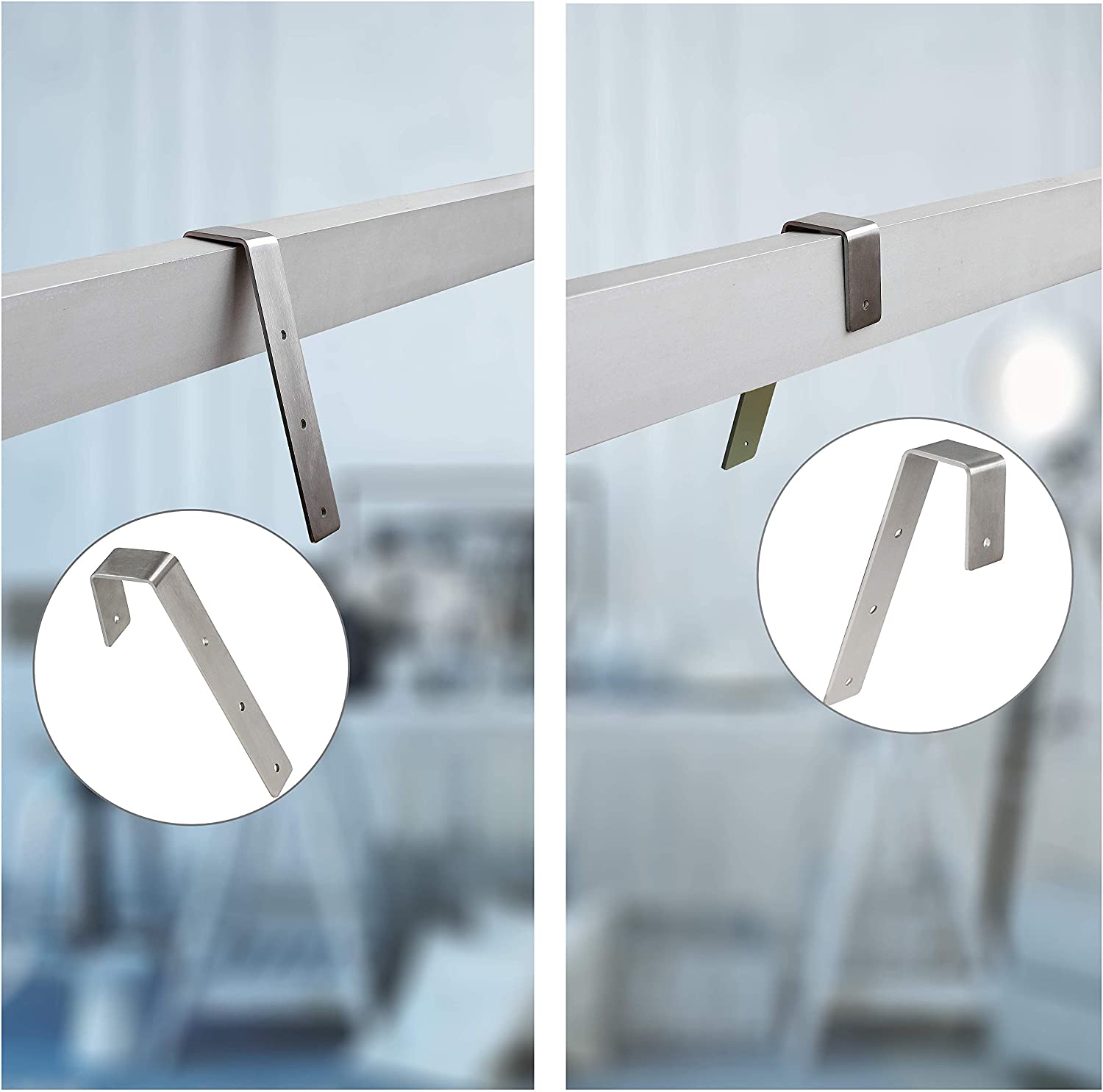 Stainless Steel Bunk Bed Ladder Hooks Inside Width 1.4*2.15* Length 6.3inch Pack of 2