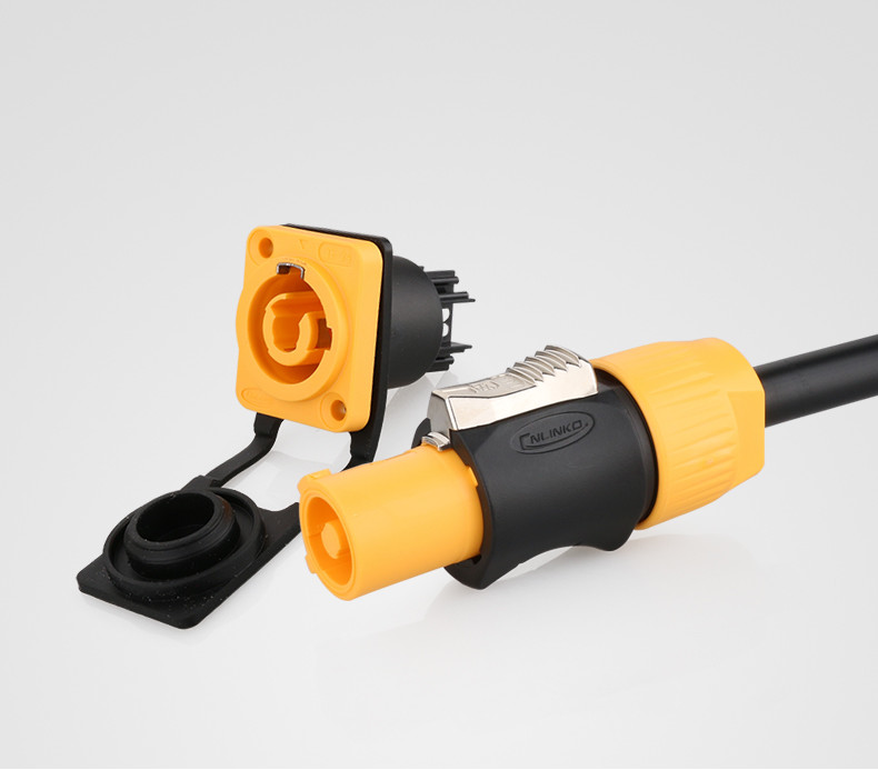 Chinese Manufacture Outdoor 20A PowerCon Plastic Cable Connectors,Plug Speaker Welding 3 Pin Waterproof Connector