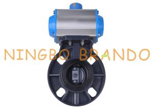 China PVC Plastic Butterfly Valve With Pneumatic Actuator 4'' DN100 UPVC CPVC wholesale