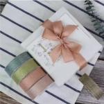 Polyester Gift Packing Ribbon Design Bamboo Joint Double Face Woven Grosgrain