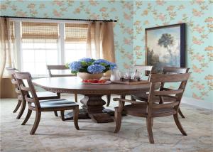 China Washable Paper Backed Fabric Wallpaper , Contemporary Floral Wallpaper wholesale