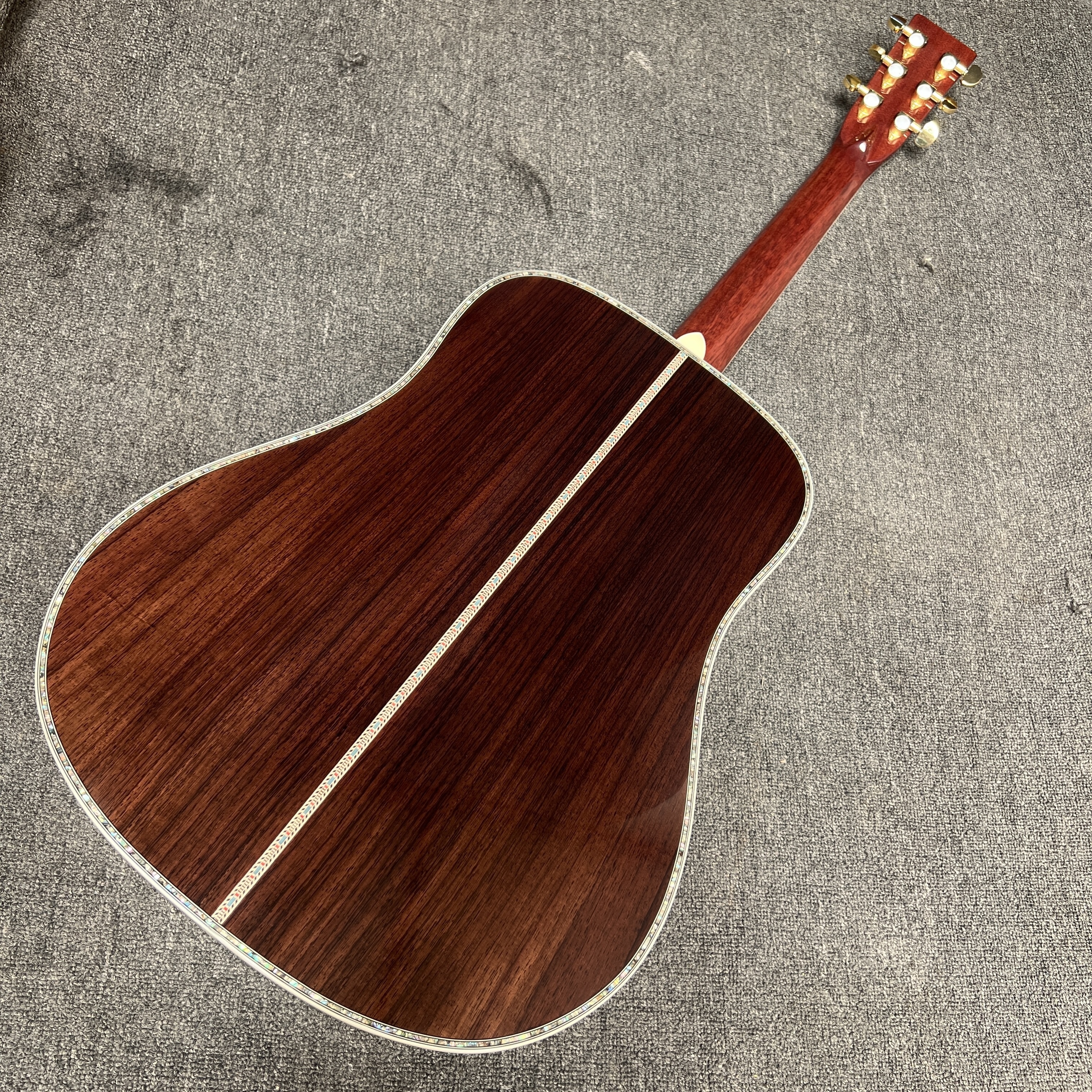 Custom M Style Solid Cedar Top D45caa Dreadnought Acoustic Guitar with Solid Rosewood Back Side, customized logo on headstock