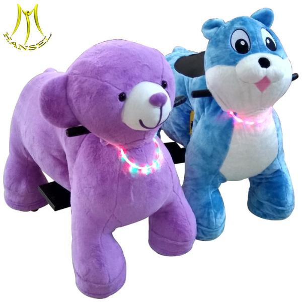 Hansel plush riding animals scooter and animal toys four wheel electric ride