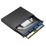 Black 19 Inch Rack Mount Slide Rail Drawer for ODF FTTx Telecom Fiber Optic
