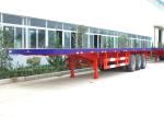 3 Axles 40 Feet 20ft Flat Bed Shipping Container Trailer