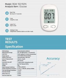 China HZ Diabetes Test Kit Portable Glucose Monitoring Devices BGM-102 on sale
