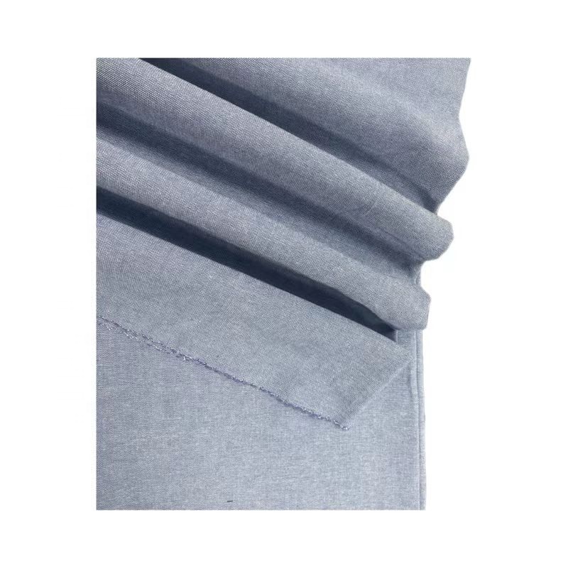 Plaids Pattern 21s 100% Cotton Imitation Denim Thin Shirt Denim Knitted for Shirt Good