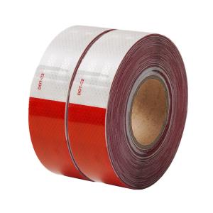 China Waterproof Reflective Tape DOT-C2 Red And White Adhesive Conspicuity Tape For Trailer Outdoor Cars Trucks wholesale
