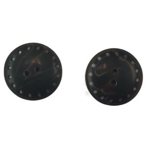 China Plastic Dark Brown Plastic Buttons Multiple Hole On The Edge 36L Use On Coat Outwear wholesale