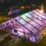 Transparent PVC Aluminum Frame Outdoor Curve Tent For Wedding Meeting waterproof