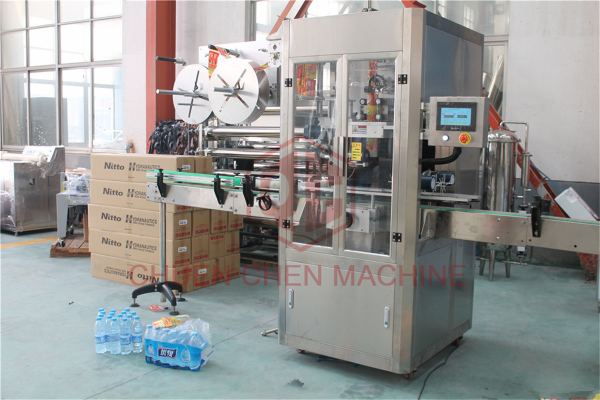 Mineral Bottled Water Production Line 160BPM Bottle Body Sleeve Labeling Shrinking