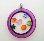 Fashion Cheap 30MM Size Acrylic Material Glass Locket Pendants,Multi Colors For