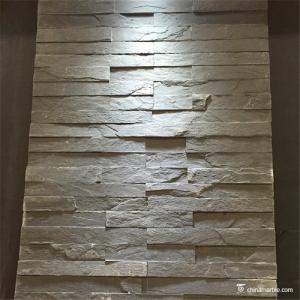 China Natural / Cultured Stone Black Slate Flat Mini Panel For Wall Cladding wholesale