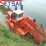 Weed Harvester Garbage Collection Boat with Working Speed 3.5-5kn/H Draft 0.55m
