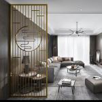 Modern Stainless Steel Screen Partition Metal Grille Carved Folding Room Divider