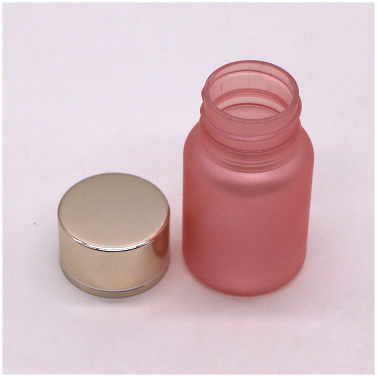 40ML Matte Pink PET Food Grade Delicate Plastic Capsule Pill Bottle for Health Care