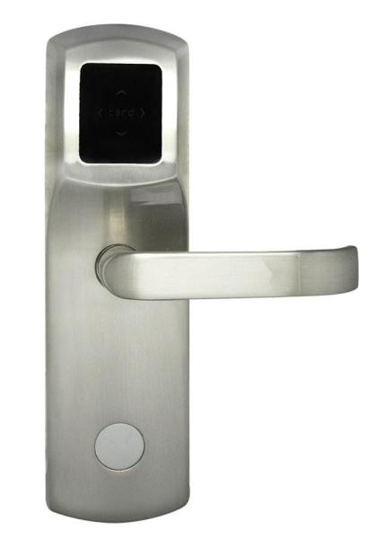 Intelligent Hotel Electronic Door Lock Brushed Nickel Finishing Zinc Alloy